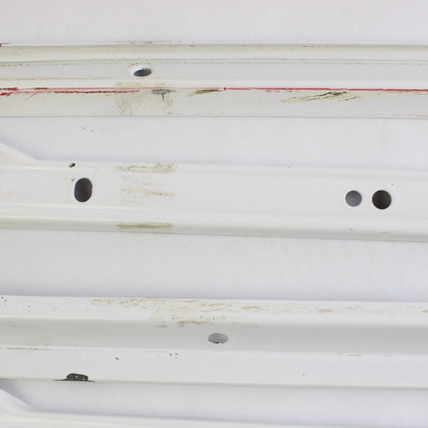 1 Pair Epoxy Coated White Euro Drawer Slides 22" No Mounting Hardware