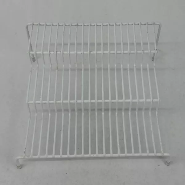 Set of Two 3 Tier White Wire Spice Storage Racks