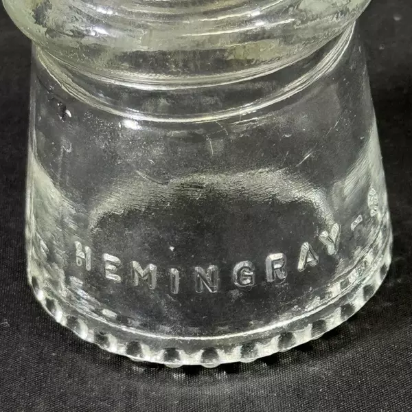 Lot of 3 Hemingray #9 Clear Glass Insulators
