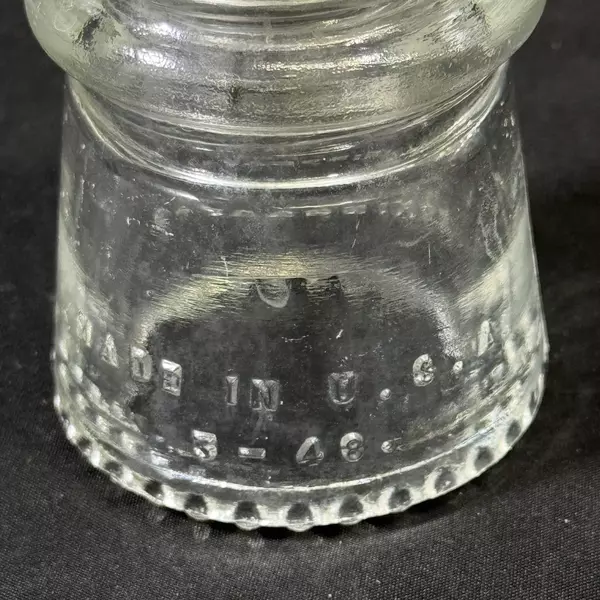 Lot of 3 Hemingray #9 Clear Glass Insulators