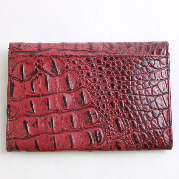 Unbranded Red Faux Alligator/Crocodile Leather Clutch/Purse/Wallet