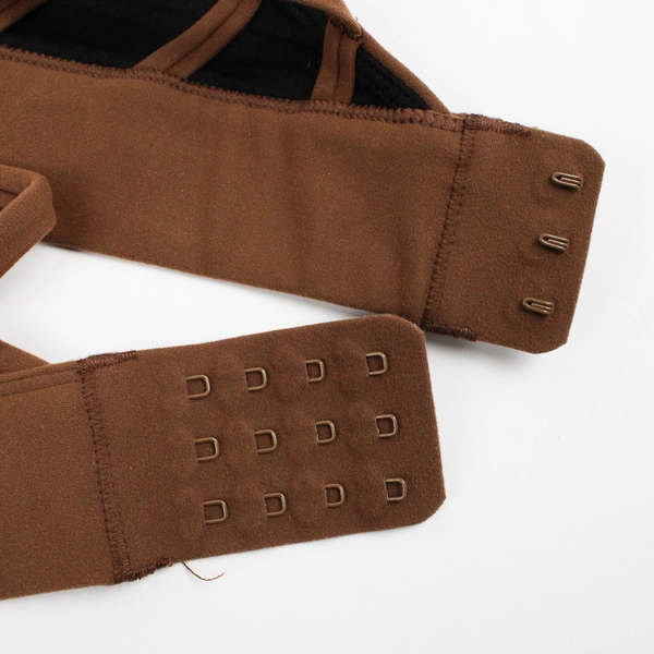 Iuga Solid Brown Unlined Wireless Sports Bra Women's XL