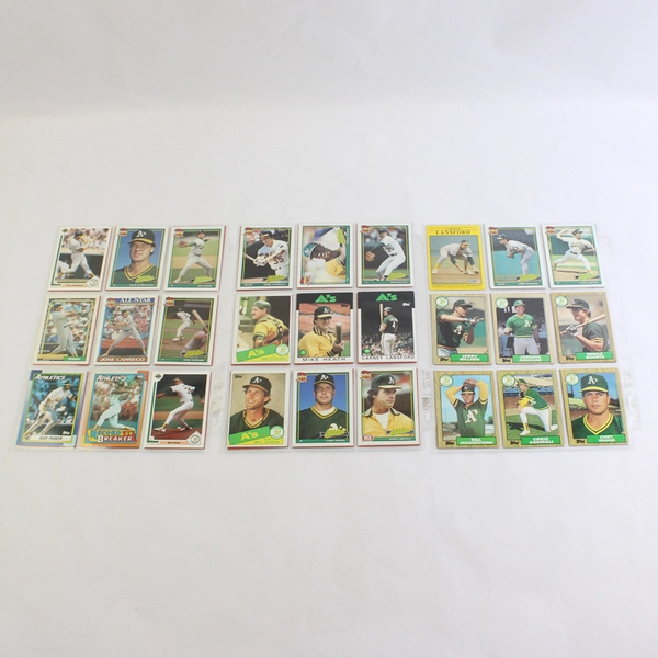 Lot of Vintage 54 Leaf and Topps 1980s & 90s Baseball Cards Oakland A's