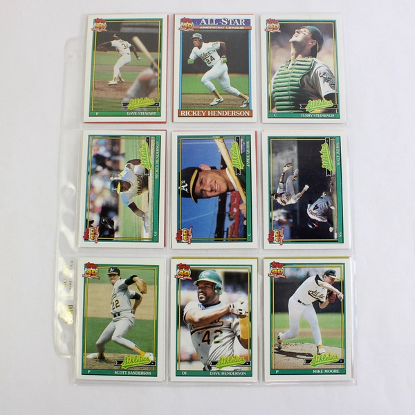 Lot of Vintage 54 Leaf and Topps 1980s & 90s Baseball Cards Oakland A's