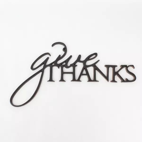 Day Spring Give Thanks Iron Wall Plaque