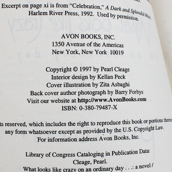 What Looks Like Crazy on an Ordinary Day by Pearl Cleage 1997 Paperback