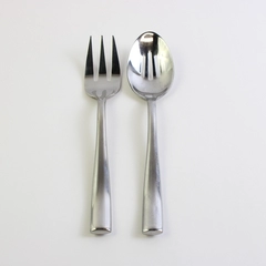 2 Piece Artisanware Soho 18/0 Stainless Steel Serving Fork and Pierced Spoon Set
