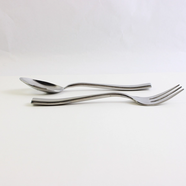 2 Piece Artisanware Soho 18/0 Stainless Steel Serving Fork and Pierced Spoon Set