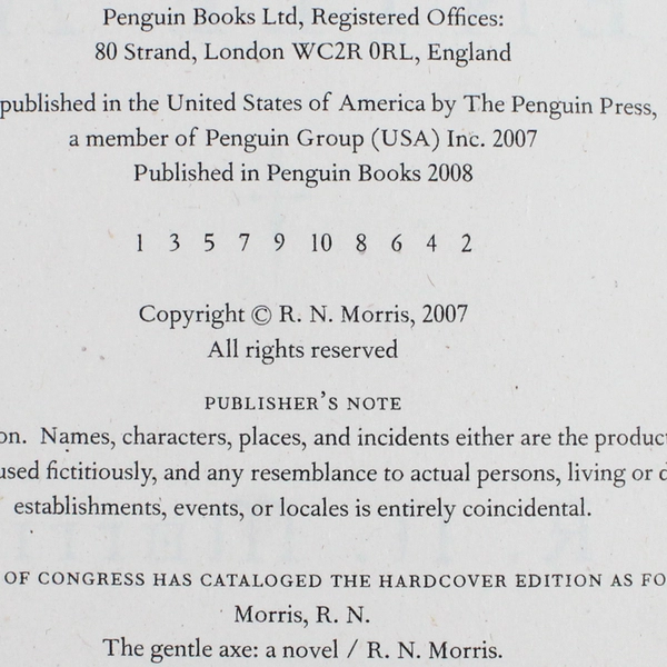 The Gentle Axe by R N Morris 2007 Paperback Russian Crime Drama