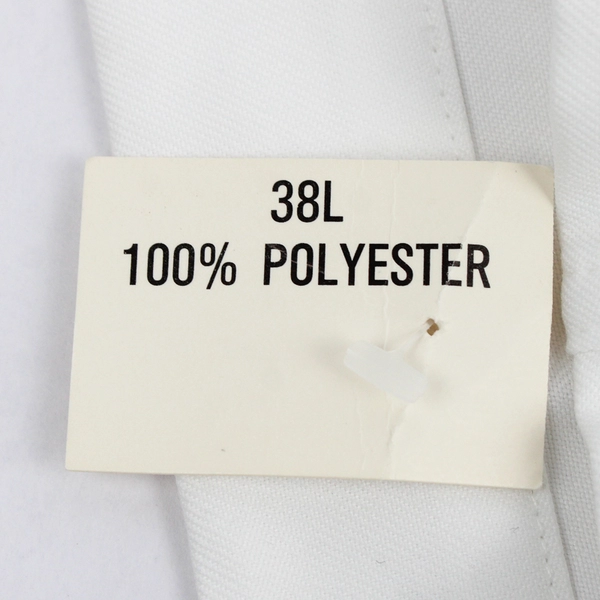 US Navy Men's Uniform Service Dress Jumper Size 38L White Poly Cracker Jack