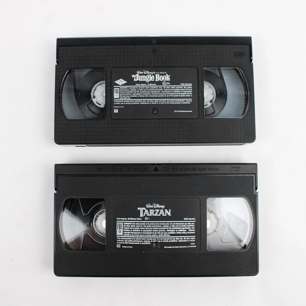 Lot Of 2 Tarzan & The Jungle Book VHS Disney Clam Shell Cases 1999 1967