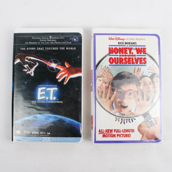 Lot Of 2 VHS: Honey We Shrunk Ourselves Disney 1997 & ET Universal 1982