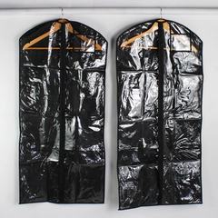 Lot of 2 Suit & Garment Storage Bags 42 x 20 Black See-Through Zipper Pockets
