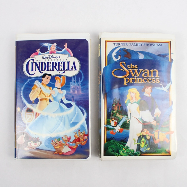 Lot Of 2 VHS: Cinderella Disney 1950 & The Swan Princess Turner Home 1994
