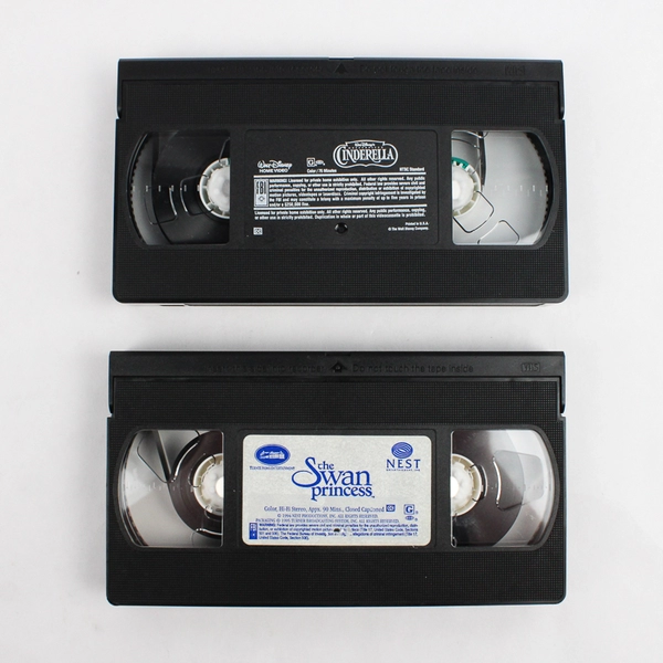 Lot Of 2 VHS: Cinderella Disney 1950 & The Swan Princess Turner Home 1994