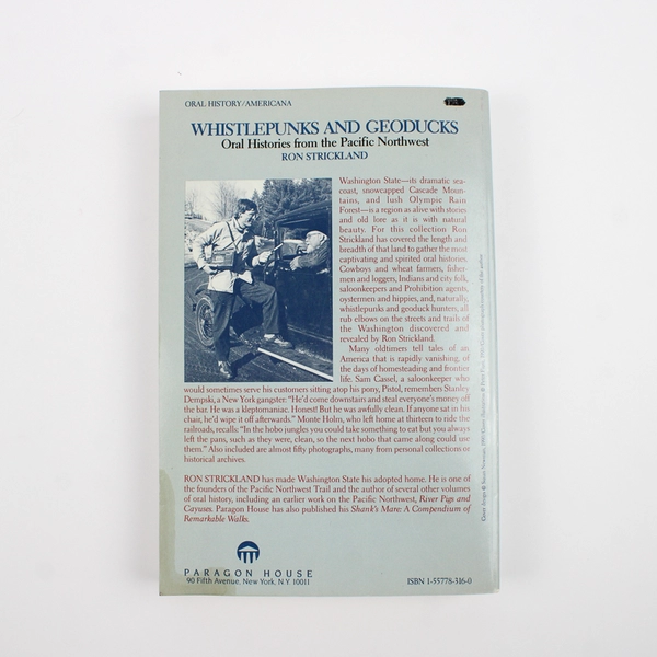 Whistlepunks and Geoducks by Ron Strickland Oral Histories 1990 Paperback