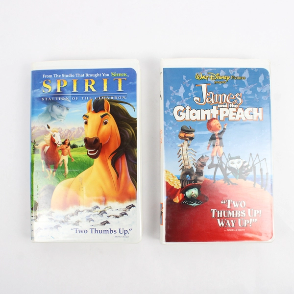 Lot Of 2 VHS: Spirit 2002 & James And The Giant Peach 1996