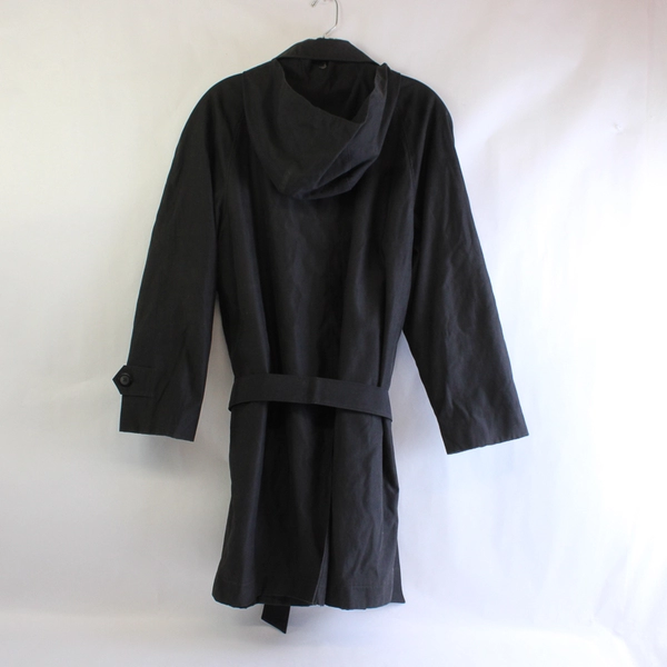 London Fog Women's Classic Belted Trench Coat Medium Black Stylish Outerwear