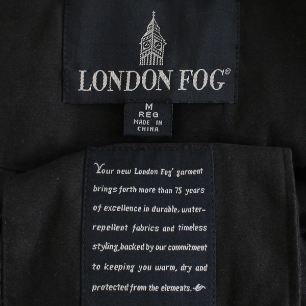 London Fog Women's Classic Belted Trench Coat Medium Black Stylish Outerwear
