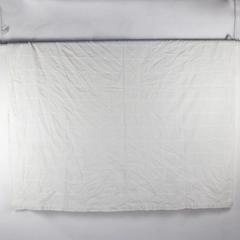 Fabric Shower Curtain No Liner No Hooks 66 x 66 inch White