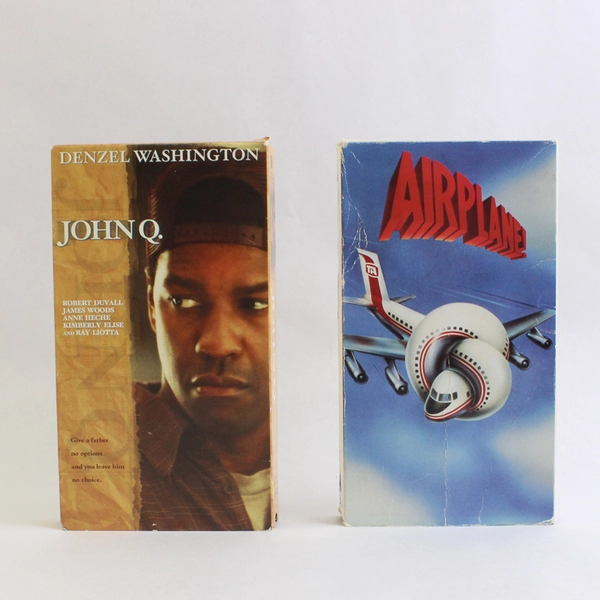 Lot Of 2 VHS: John Q New Line 2002 & Airplane Paramount 1980