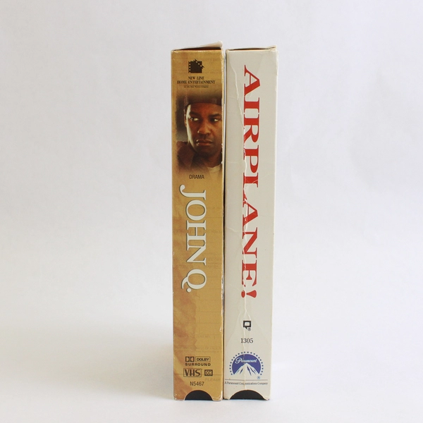 Lot Of 2 VHS: John Q New Line 2002 & Airplane Paramount 1980