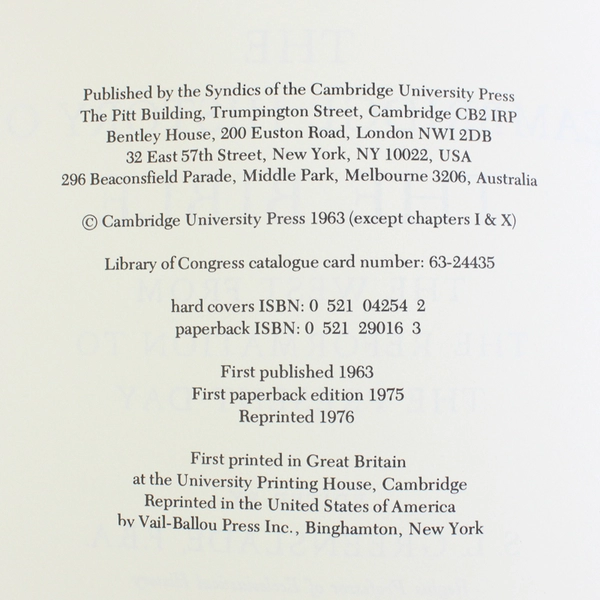 The Cambridge History of the Bible Volume 3 1976 Paperback Ex-Library Book