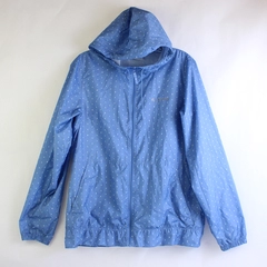 Columbia Women's Retro Small Windbreaker Jacket Light Blue Atomic Stars