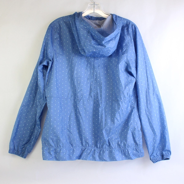 Columbia Women's Retro Small Windbreaker Jacket Light Blue Atomic Stars