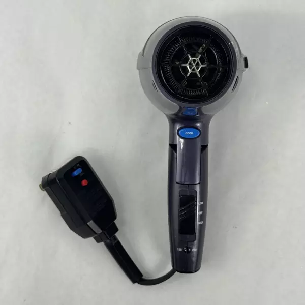 Conair Cord Keeper 1875 Hair Dryer Retractable Cord Purple w/ Folding Handle