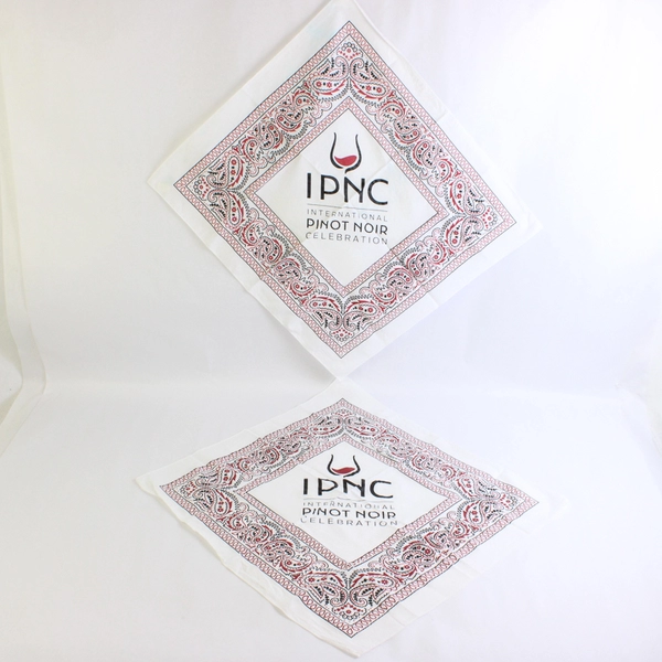 Lot of 2 White Paisley Bandana IPNC International Pinot Noir Celebration