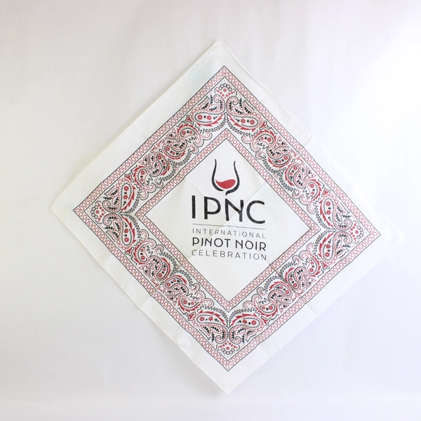 Lot of 2 White Paisley Bandana IPNC International Pinot Noir Celebration