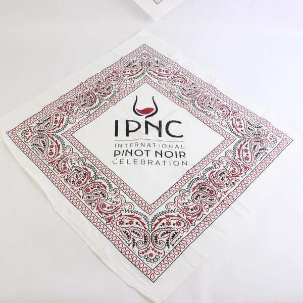 Lot of 2 White Paisley Bandana IPNC International Pinot Noir Celebration