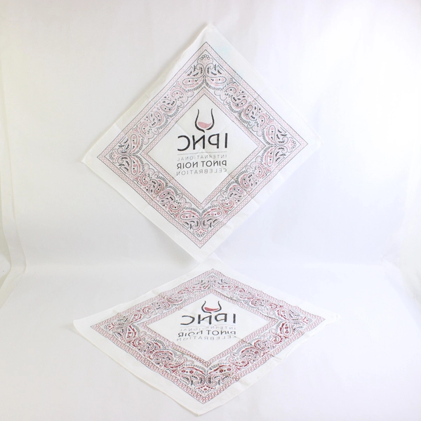 Lot of 2 White Paisley Bandana IPNC International Pinot Noir Celebration