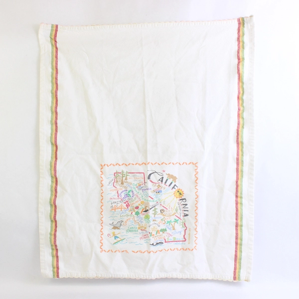 California Geography Souvenir Kitchen Dish Hand Tea Towel by Cat Studio 2012