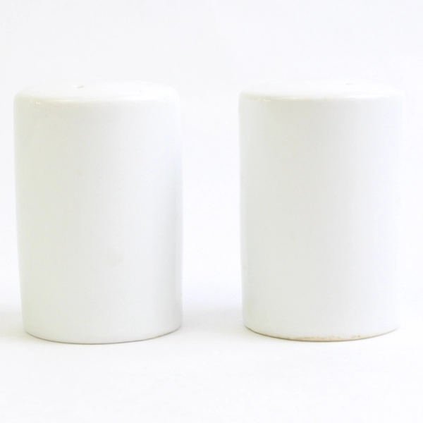 1999 MLB Detroit Tigers Baseball Salt & Pepper Shakers White Ceramic Tiger Logo