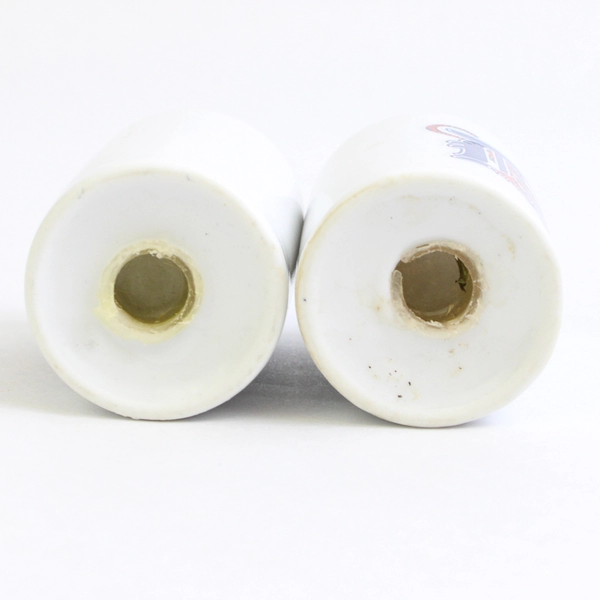 1999 MLB Detroit Tigers Baseball Salt & Pepper Shakers White Ceramic Tiger Logo