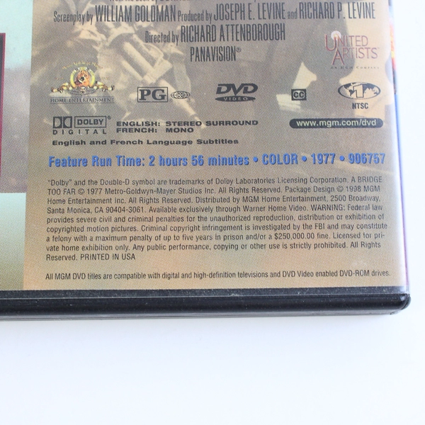A Bridge Too Far 1977 MGM DVD Directed By Richard Attenborough