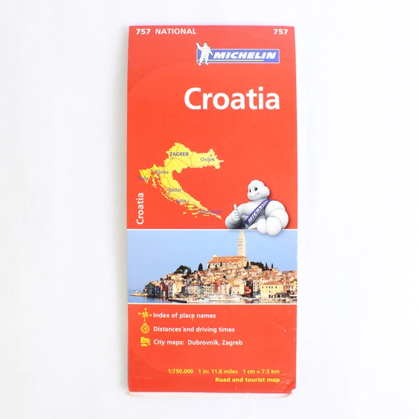 2014 Michelin Croatia Road Map #757 National