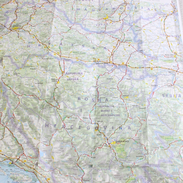 2014 Michelin Croatia Road Map #757 National