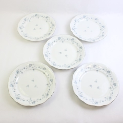 Lot Of 5 Johann Haviland Blue Garland (Bavaria Backstamp) Dinner Plates