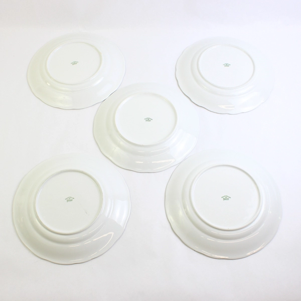 Lot Of 5 Johann Haviland Blue Garland (Bavaria Backstamp) Dinner Plates