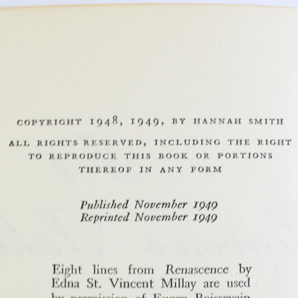 For Heaven's Sake by Hannah Smith 1949 Novel Hardcover Ex-Library