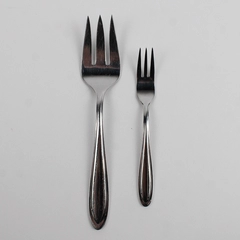 2 Piece Lot Lenox Hayden Stainless Steel Flatware Serving Fork and Dessert Fork