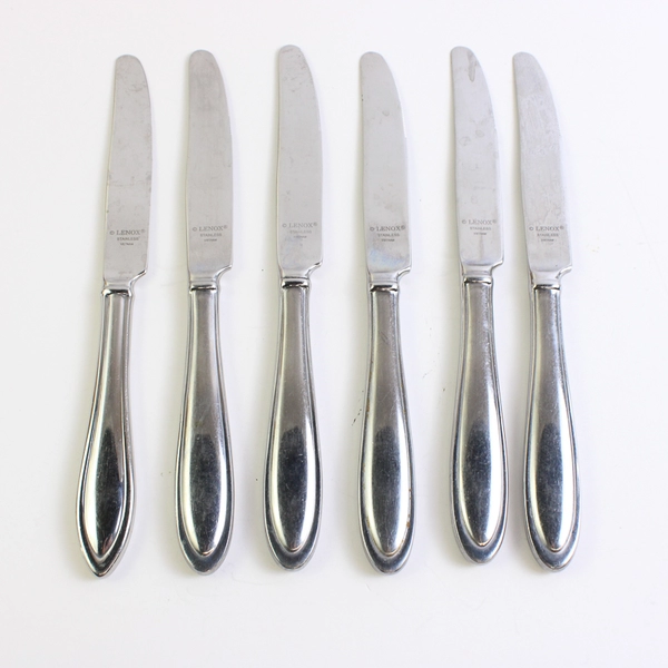 Lot Of 6 Lenox Hayden (Stainless) Flatware New French Solid Knives