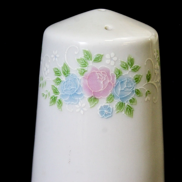 Porcelain Salt And Pepper Shaker Set Made In Japan White With Flowers