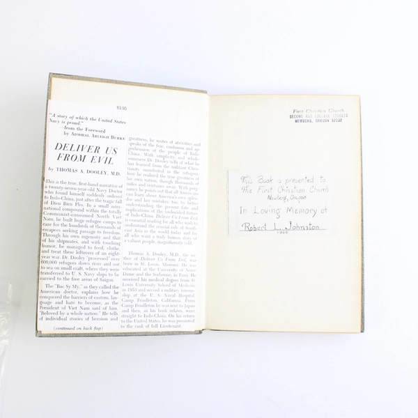 Deliver Us From Evil by Thomas A Dooley 1960 Hardcover Ex-Library True Story