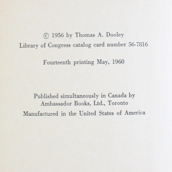 Deliver Us From Evil by Thomas A Dooley 1960 Hardcover Ex-Library True Story