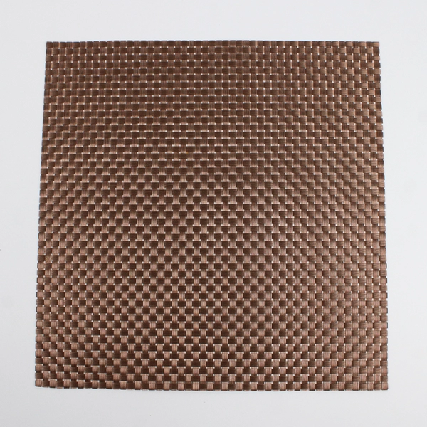 Lot Of 10 Matching Unbranded Square Woven Placemats Brown 13.5" x 13.5"