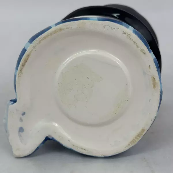 Snowman Christmas Ceramic Votive or Tealight Candle Holder W/ Pierced Snowflakes